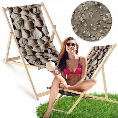 Allbag Leżak Drewniany MUSZELKI PISEK Ogrodowy Plażowy Bukowy Allbag Leżak Drewniany MUSZELKI PISEK Ogrodowy Plażowy Bukowy