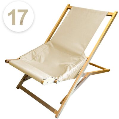 Inny producent Leżak drewniany ogrodowy plażowy komfort - Beż jasny 17, Beż jasny 17 Inny producent Leżak drewniany ogrodowy plażowy komfort - Beż jasny 17, Beż jasny 17