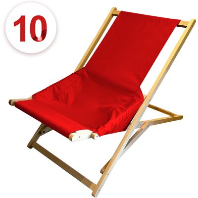 Inny producent Leżak drewniany ogrodowy plażowy komfort - Czerwony 10, Czerwony 10 Inny producent Leżak drewniany ogrodowy plażowy komfort - Czerwony 10, Czerwony 10