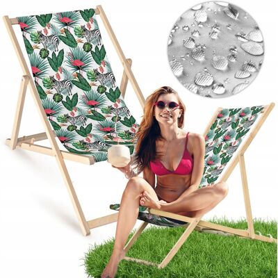 Allbag Leżak Drewniany Plażowy FLAMINGI ZEBRY Ogrodowy Balkonowy Tarasowy Allbag Leżak Drewniany Plażowy FLAMINGI ZEBRY Ogrodowy Balkonowy Tarasowy