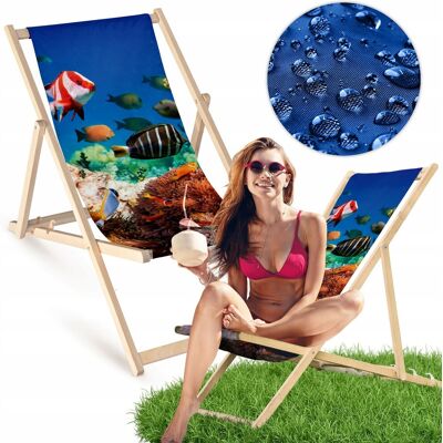 Allbag Leżak Drewniany RAFA KORALOWA RYBKI Ogrodowy Plażowy Bukowy Tarasowy Allbag Leżak Drewniany RAFA KORALOWA RYBKI Ogrodowy Plażowy Bukowy Tarasowy