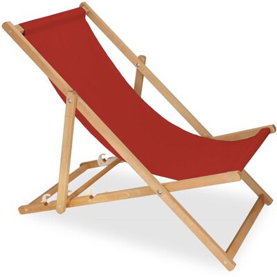 Springos Leżak drewniany składany do ogrodu, na plażę 3 stopniowa regulacja bordowy Springos Leżak drewniany składany do ogrodu, na plażę 3 stopniowa regulacja bordowy