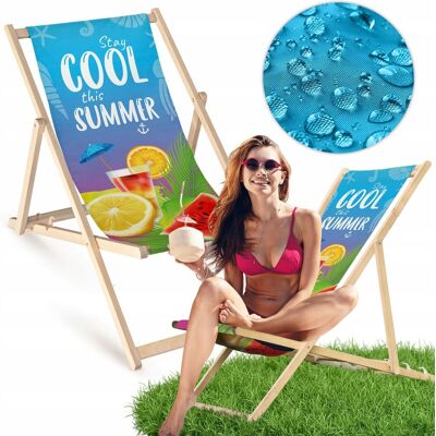 Allbag Leżak Drewniany STAY COOL THIS SUMMER Ogrodowy Plażowy Bukowy Allbag Leżak Drewniany STAY COOL THIS SUMMER Ogrodowy Plażowy Bukowy