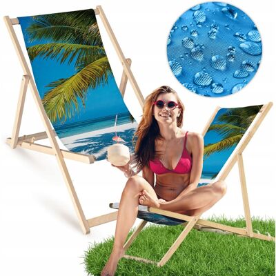 Allbag Leżak Drewniany WAKACYJNY PLAŻA MORZE PALMA Ogrodowy Plażowy Bukowy Allbag Leżak Drewniany WAKACYJNY PLAŻA MORZE PALMA Ogrodowy Plażowy Bukowy