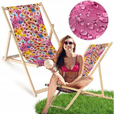 Allbag Leżak Drewniany z Nadrukiem KWIATÓW NIEZAPOMINAJKI Ogrodowy Plażowy Allbag Leżak Drewniany z Nadrukiem KWIATÓW NIEZAPOMINAJKI Ogrodowy Plażowy