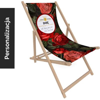 DECORDRUK Leżak emerytki wzór EM13 czerwone róże DECORDRUK Leżak emerytki wzór EM13 czerwone róże