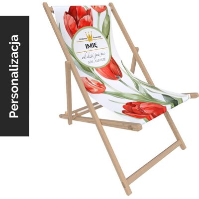 DECORDRUK Leżak emerytki wzór EM16 tulipany DECORDRUK Leżak emerytki wzór EM16 tulipany