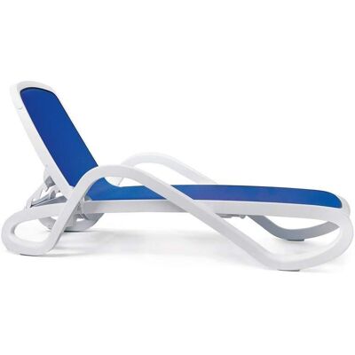 Leżak ogrodowy / basenowy Alfa Bianco / Blu NARDI Leżak ogrodowy / basenowy Alfa Bianco / Blu NARDI