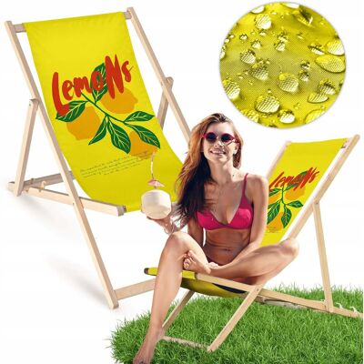 Allbag Leżak OGRODOWY DRAWNIANY JASNY CYTRYNY PLAŻOWY BALKONOWY TARASOWY Allbag Leżak OGRODOWY DRAWNIANY JASNY CYTRYNY PLAŻOWY BALKONOWY TARASOWY