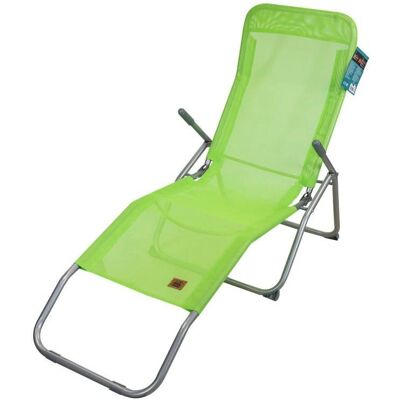 Leżak ogrodowy leżanka fotel plażowy balkonowy szezlong 150kg zielony regulowany ISMA Leżak ogrodowy leżanka fotel plażowy balkonowy szezlong 150kg zielony regulowany ISMA