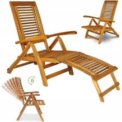 Focus Garden Leżak Ogrodowy Plażowy Fotel Składany AKADIA SUN Drewniany na Taras 2w1 Focus Garden Leżak Ogrodowy Plażowy Fotel Składany AKADIA SUN Drewniany na Taras 2w1