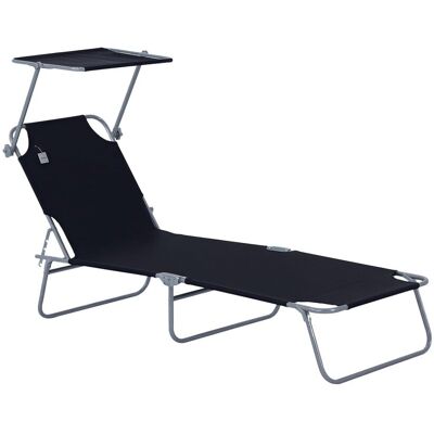 Nieokreslony Leżak ogrodowy plażowy Wellness składany z ochroną przeciwsłoneczną Nieokreslony Leżak ogrodowy plażowy Wellness składany z ochroną przeciwsłoneczną