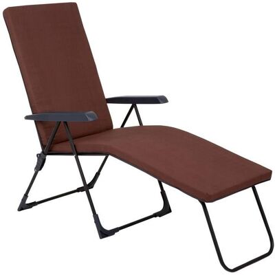 Leżak ogrodowy z podnóżkiem, regulowane oparcie, składany Barletta Black Edition PATIO Leżak ogrodowy z podnóżkiem, regulowane oparcie, składany Barletta Black Edition PATIO