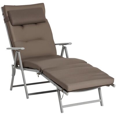 Outsunny - Sonnenliege - Brązowy Srebrny - sun lounger Outsunny - Sonnenliege - Brązowy Srebrny - sun lounger