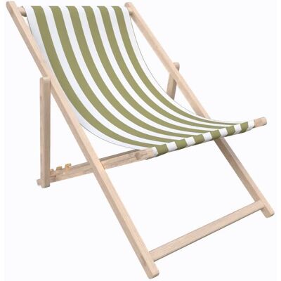 DECORDRUK Leżak SUMMER wzór SM18 pasy oliwkowe DECORDRUK Leżak SUMMER wzór SM18 pasy oliwkowe