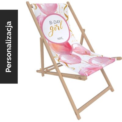 DECORDRUK Leżak urodzinowy wzór UR08 różowe balony DECORDRUK Leżak urodzinowy wzór UR08 różowe balony