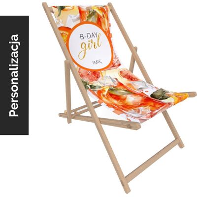 DECORDRUK Leżak urodzinowy wzór UR09 aperol DECORDRUK Leżak urodzinowy wzór UR09 aperol