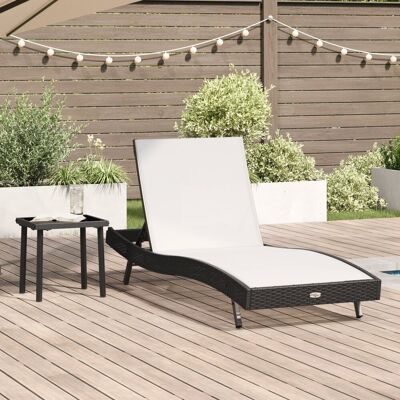 vidaXL Leżak z poduszką -osoba 2 pcs Czarny 40 x 40 x 40. vidaXL Leżak z poduszką -osoba 2 pcs Czarny 40 x 40 x 40.