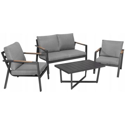 RAMIZ Meble Ogrodowe Aluminiowe Sofa + Dwa Fotele + Stolik RAMIZ Meble Ogrodowe Aluminiowe Sofa + Dwa Fotele + Stolik