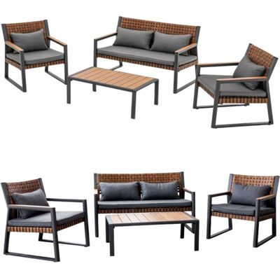 Topeshop Meble Ogrodowe Na Taras Balkon Zestaw Sofa 2 Fotele Stolik Kawowy Topeshop Meble Ogrodowe Na Taras Balkon Zestaw Sofa 2 Fotele Stolik Kawowy