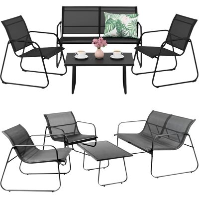 JUMI Meble Ogrodowe Na Taras Balkon Zestaw Sofa Stolik 2 Fotele Komplet Kawowy JUMI Meble Ogrodowe Na Taras Balkon Zestaw Sofa Stolik 2 Fotele Komplet Kawowy