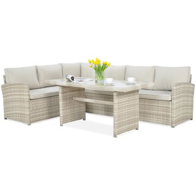 Narożnik Technorattan Salo Beige - Focus Garden Narożnik Technorattan Salo Beige - Focus Garden