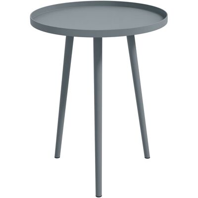 Outsunny odporny na warunki atmosferyczne stolik ogrodowy z podniesioną krawędzią, stalowy stolik balkonowy, okrągły stolik kawowy o nośności 20 kg, Ø40 x 50.. Outsunny odporny na warunki atmosferyczne stolik ogrodowy z podniesioną krawędzią, stalowy stolik balkonowy, okrągły stolik kawowy o nośności 20 kg, Ø40 x 50..