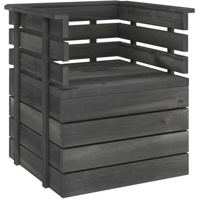 vidaXL Ogrodowa sofa z palet, lite drewno sosnowe, ciemnoszara vidaXL Ogrodowa sofa z palet, lite drewno sosnowe, ciemnoszara