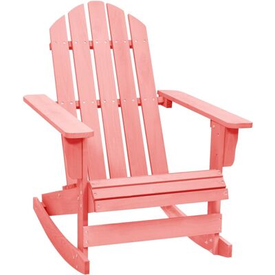 VMP Ogrodowy fotel bujany Adirondack, lite drewno jodłowe, różowy VMP Ogrodowy fotel bujany Adirondack, lite drewno jodłowe, różowy