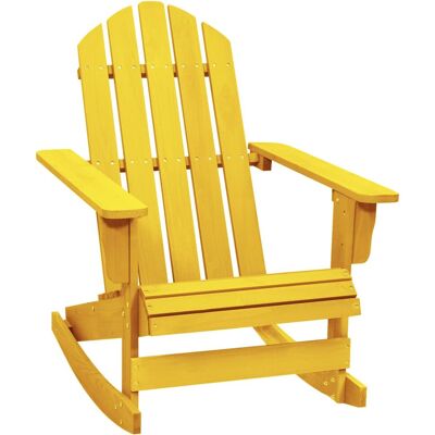 VMP Ogrodowy fotel bujany Adirondack, lite drewno jodłowe, żółte VMP Ogrodowy fotel bujany Adirondack, lite drewno jodłowe, żółte