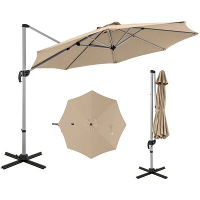 COSTWAY Okrągły Parasol Ogrodowy 339 Cm Beżowy COSTWAY Okrągły Parasol Ogrodowy 339 Cm Beżowy