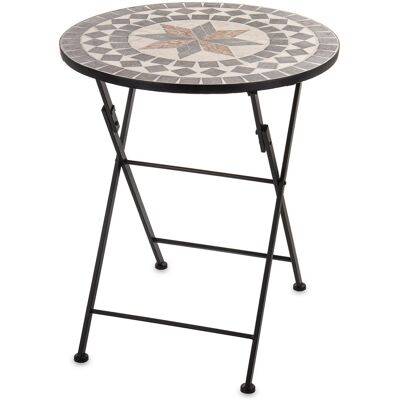 ART Okrągły Stolik Z Mozaiką Ogrodowy Na Taras Balkon Retro Boho Vintage 61 cm. ART Okrągły Stolik Z Mozaiką Ogrodowy Na Taras Balkon Retro Boho Vintage 61 cm.