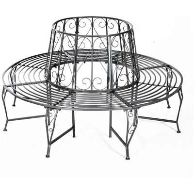 Outsunny Ławka dookoła drzewa 360°, Ławka Ogrodowa Metalowa średnica 160 cm TOP Outsunny Ławka dookoła drzewa 360°, Ławka Ogrodowa Metalowa średnica 160 cm TOP