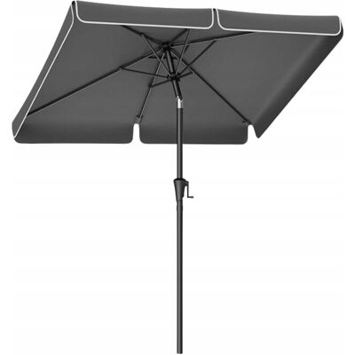 songmics Parasol klasyczny, osłona, szary 200 x 150 cm songmics Parasol klasyczny, osłona, szary 200 x 150 cm