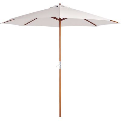 Parasol ogrodowy Outsunny, drewniany, balkonowy, 2,5 m, kremowy Parasol ogrodowy Outsunny, drewniany, balkonowy, 2,5 m, kremowy