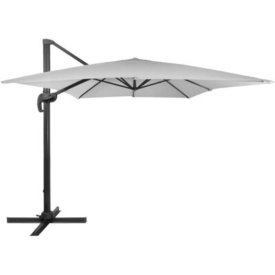 Springos Parasol ogrodowy wiszący na balkon i taras 500 cm z regulacją kąta nachylenia jasnoszary Springos Parasol ogrodowy wiszący na balkon i taras 500 cm z regulacją kąta nachylenia jasnoszary