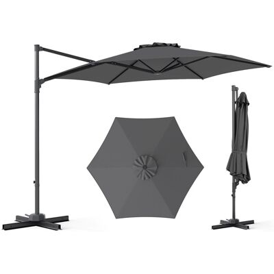 COSTWAY Parasol ogrodowy z wysięgnikiem Parasol na taras COSTWAY Parasol ogrodowy z wysięgnikiem Parasol na taras