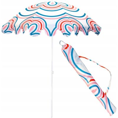 Koopman Parasol Plażowo Ogrodowy 160cm Pasek Niebiesko Różowy Koopman Parasol Plażowo Ogrodowy 160cm Pasek Niebiesko Różowy