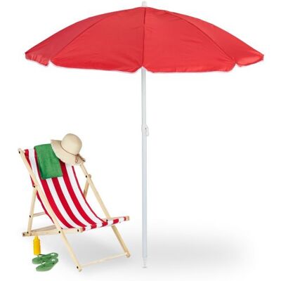 RELAXDAYS Parasol plażowy klasyczny przeciwsłoneczny czerwony B162 RELAXDAYS Parasol plażowy klasyczny przeciwsłoneczny czerwony B162