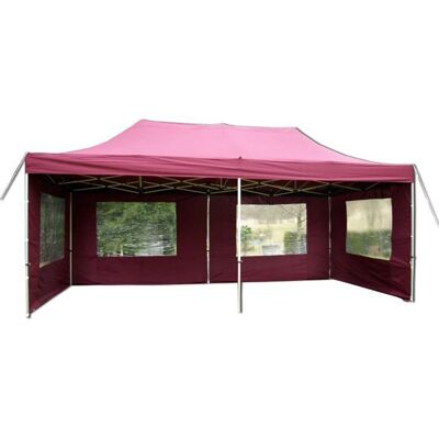 Garthen Pawilon ogrodowy rozkładany 3 x 6 m - bordowy Garthen Pawilon ogrodowy rozkładany 3 x 6 m - bordowy