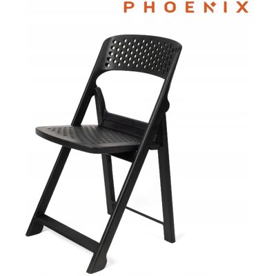 Phoenix Flap składane krzesło nowoczesny design NIGHT czarne Phoenix Flap składane krzesło nowoczesny design NIGHT czarne