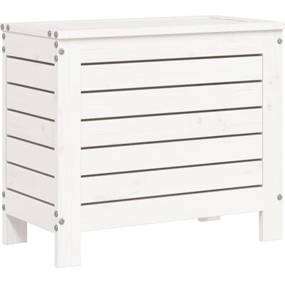 VMP Podnóżek ogrodowy, biały, 62x31,5x52 cm, lite drewno sosnowe VMP Podnóżek ogrodowy, biały, 62x31,5x52 cm, lite drewno sosnowe