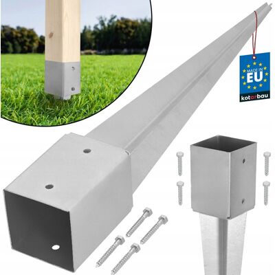 KOTARBAU - 100x100x750 - Rozmiar 100x100x750 mm - Ocynkowany - Kotwa pod słup ogrodzenia KOTARBAU - 100x100x750 - Rozmiar 100x100x750 mm - Ocynkowany - Kotwa pod słup ogrodzenia