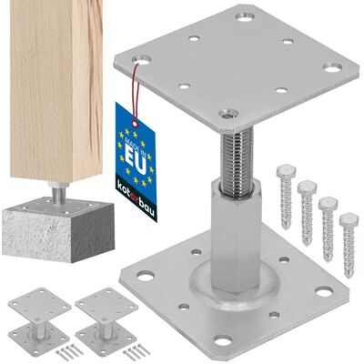 IKRA PODSTAWA SŁUPA REGULOWANA 110x110x90MM KOTWA WSPORNIK STOPKA W PIONIE 2SZT. IKRA PODSTAWA SŁUPA REGULOWANA 110x110x90MM KOTWA WSPORNIK STOPKA W PIONIE 2SZT.