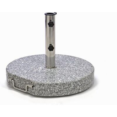 Garthen Podstawa z granitu i stali nierdzewnej okrągła z kółeczkami pod parasol 40 kg Garthen Podstawa z granitu i stali nierdzewnej okrągła z kółeczkami pod parasol 40 kg