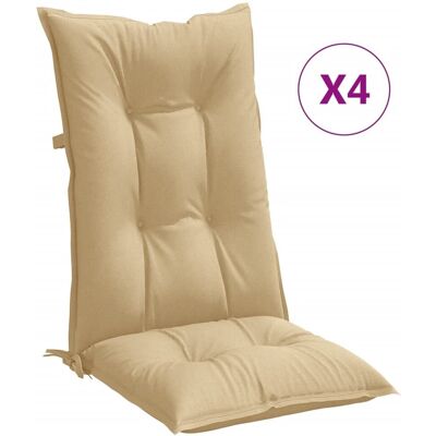vidaXL Poduszki z wysokim oparciem - 4 szt. melange beż - 120x50x7 cm vidaXL Poduszki z wysokim oparciem - 4 szt. melange beż - 120x50x7 cm