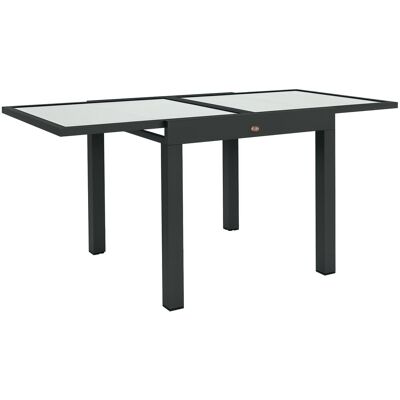 Rozkładany stół ogrodowy Outsunny, aluminiowy, 160 x 80 cm, odporny na warunki atmosferyczne stół bufetowy z aluminiową ramą, antypoślizgowy stół ke.. Rozkładany stół ogrodowy Outsunny, aluminiowy, 160 x 80 cm, odporny na warunki atmosferyczne stół bufetowy z aluminiową ramą, antypoślizgowy stół ke..