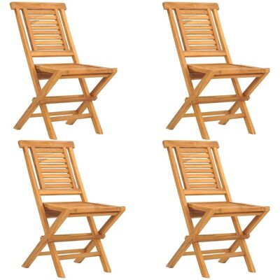 vidaXL Składane krzesła ogrodowe, 4 szt., 47x63x90 cm, dr vidaXL Składane krzesła ogrodowe, 4 szt., 47x63x90 cm, dr