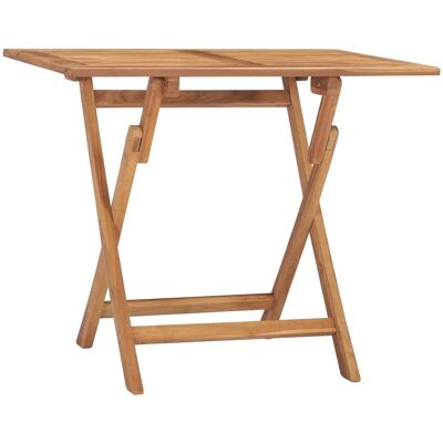 vidaXL Składany stół ogrodowy, 90x60x75 cm, lite drewno tekowe vidaXL Składany stół ogrodowy, 90x60x75 cm, lite drewno tekowe