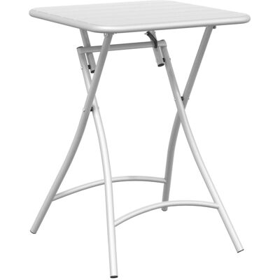 Składany stół ogrodowy vidaXL Biały 55x55x73 cm Stal Składany stół ogrodowy vidaXL Biały 55x55x73 cm Stal